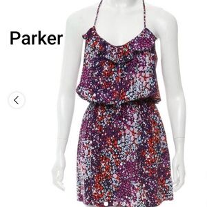 Parker silk razorback dress-size M